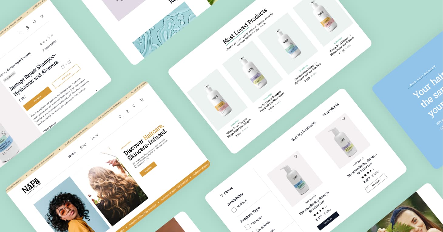 Website Design for Napa Beauty creating brand visibility and boosting sales
